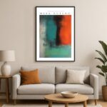Retro Abstrakte Kunst als Poster im Mark Rothko-Stil