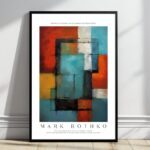 Mark Rothko inspiriertes Poster mit abstrakten Gemälden und Reflexionen