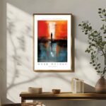 Vintage Mark Rothko inspiriertes Kunstposter mit abstrakter Impression