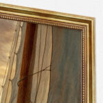 Auf dem Segler von David Caspar Friedrich Bild mit Rahmen in Gold (Kopie)