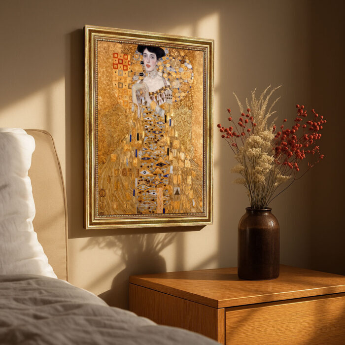 Bildnis Adele Bloch Bauer Gustav Klimt Bild mit Rahmen in Gold (Kopie)