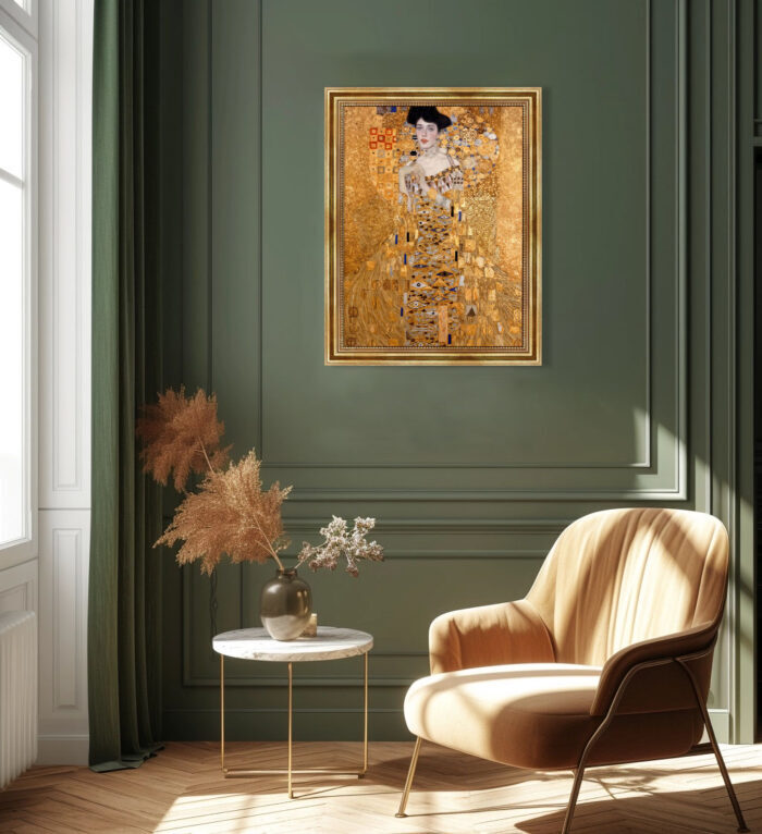 Bildnis Adele Bloch Bauer Gustav Klimt Bild mit Rahmen in Gold (Kopie)