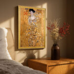 Portrait of Adele Bloch Bauer by Gustav Klimt Wall Art with Golden Frame Old Master Painting Reproduction Print for Home and Office Decorations