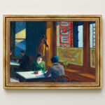 Chop Suey Edward Hopper Bild mit Rahmen in Gold