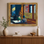 Chop Suey Edward Hopper Bild mit Rahmen in Gold