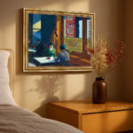 Chop Suey Edward Hopper Bild mit Rahmen in Gold