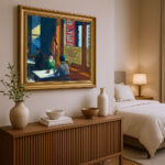Chop Suey Edward Hopper Bild mit Rahmen in Gold
