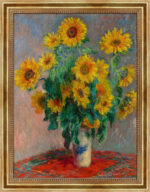 Sonnenblumen von Claude Monet Bild mit Rahmen in Gold (Kopie)