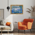 Claude Monet Nymphéas Bild mit Rahmen in Gold