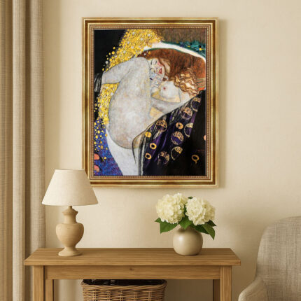 Danae I von Gustav Klimt Bild mit Rahmen in Gold (Kopie)