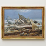 Das Eismeer Caspar David Friedrich Bild mit Rahmen in Gold