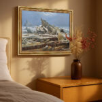 Das Eismeer Caspar David Friedrich Bild mit Rahmen in Gold