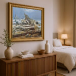 Das Eismeer Caspar David Friedrich Bild mit Rahmen in Gold