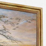 Der Baum der Krähen von Caspar David Friedrich Bild mit Rahmen in Gold
