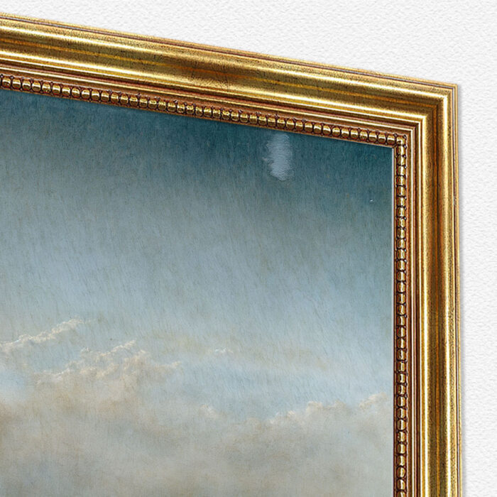 Der Mönch am Meer von David Caspar Friedrich Bild mit Rahmen in Gold