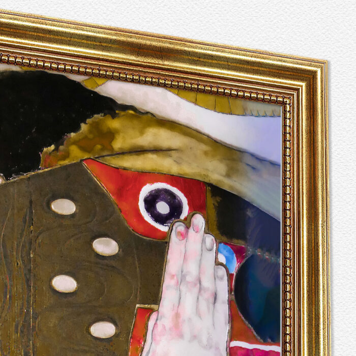 Die Umarmung von Gustav Klimt Bild mit Rahmen in Gold