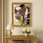 Die Umarmung von Gustav Klimt Bild mit Rahmen in Gold