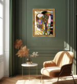 Die Umarmung von Gustav Klimt Bild mit Rahmen in Gold