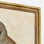 Die Eule von Albrecht Dürer Bild mit Rahmen in Gold (Kopie)