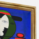 Femme à la montre Picasso Bild mit Rahmen in Gold (Kopie)