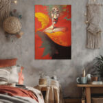 Surrealistisches Porträt im Stil von Frida Kahlo Leinwandbild Abstrakte Emotionen