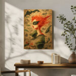 Venedig Maske Leinwandbild im Stil von Todd White Fledermaus Mystisches Porträt