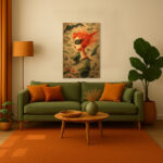 Venedig Maske Leinwandbild im Stil von Todd White Fledermaus Mystisches Porträt