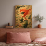 Venedig Maske Leinwandbild im Stil von Todd White Fledermaus Mystisches Porträt