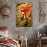 Venedig Maske Leinwandbild im Stil von Todd White Fledermaus Mystisches Porträt