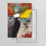 Engel mit Flügeln Leinwandbild – Exklusiv Abstrakt Kunstvoll