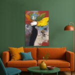 Engel mit Flügeln Leinwandbild – Exklusiv Abstrakt Kunstvoll