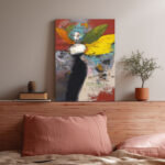 Engel mit Flügeln Leinwandbild – Exklusiv Abstrakt Kunstvoll