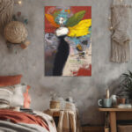 Engel mit Flügeln Leinwandbild – Exklusiv Abstrakt Kunstvoll