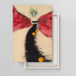 Engel mit Roten Flügeln Leinwandbild Abstrakt Moderne Kunst