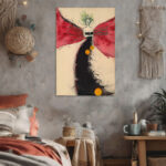 Engel mit Roten Flügeln Leinwandbild Abstrakt Moderne Kunst