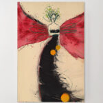 Engel mit Roten Flügeln Leinwandbild Abstrakt Moderne Kunst