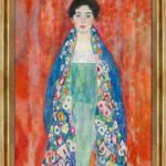 Bildnis Fräulein Lieser von Gustav Klimt Bild mit Rahmen in Gold (Kopie)