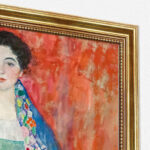 Bildnis Fräulein Lieser von Gustav Klimt Bild mit Rahmen in Gold (Kopie)