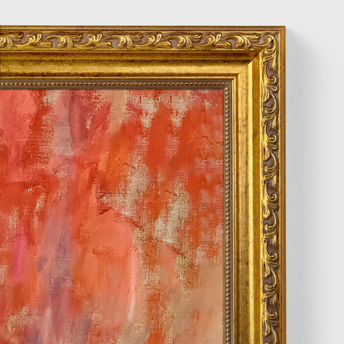 Portrait of Miss Lieser by Gustav Klimt Wall Art with Golden Frame Old Master Painting Reproduction Print for Home and Office Decorations