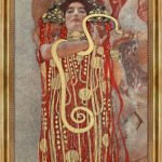 Hygieia von Gustav Klimt Bild mit Rahmen in Gold (Kopie)