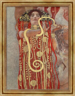 Hygieia von Gustav Klimt Bild mit Rahmen in Gold (Kopie)