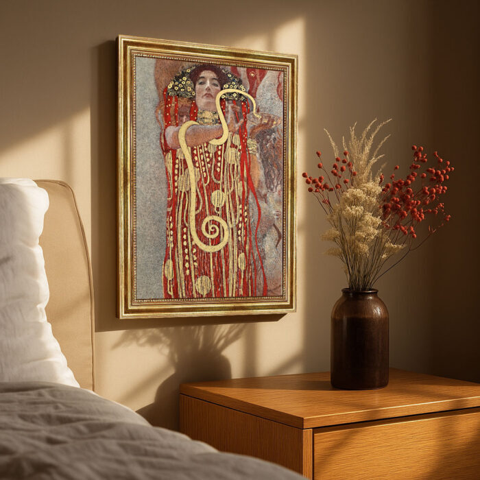 Hygieia von Gustav Klimt Bild mit Rahmen in Gold (Kopie)