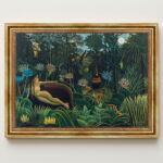 Der Traum von Henri Rousseau Bild mit Rahmen in Gold