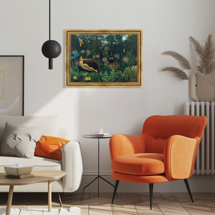 Der Traum von Henri Rousseau Bild mit Rahmen in Gold