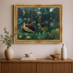 Der Traum von Henri Rousseau Bild mit Rahmen in Gold