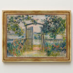 Das Gartentor bei Vetheuil von Claude Monet Bild mit Rahmen in Gold