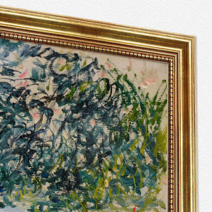 Das Gartentor bei Vetheuil von Claude Monet Bild mit Rahmen in Gold