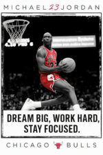 Michael Jordan 23 Plakat Motivation Poster Basketball Sport Idol als Kunstdruck zum Einrahmen