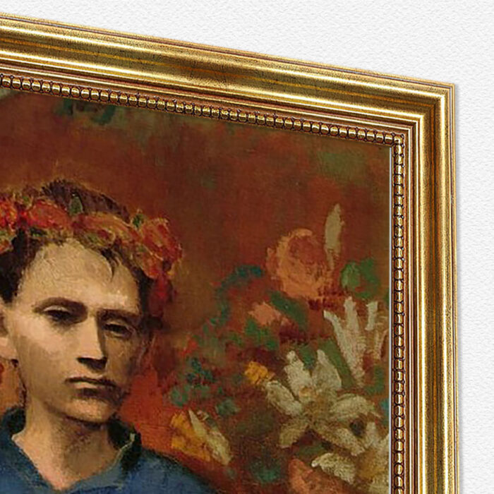 Junge mit der Pfeife Pablo Picasso Bild mit Rahmen in Gold (Kopie)