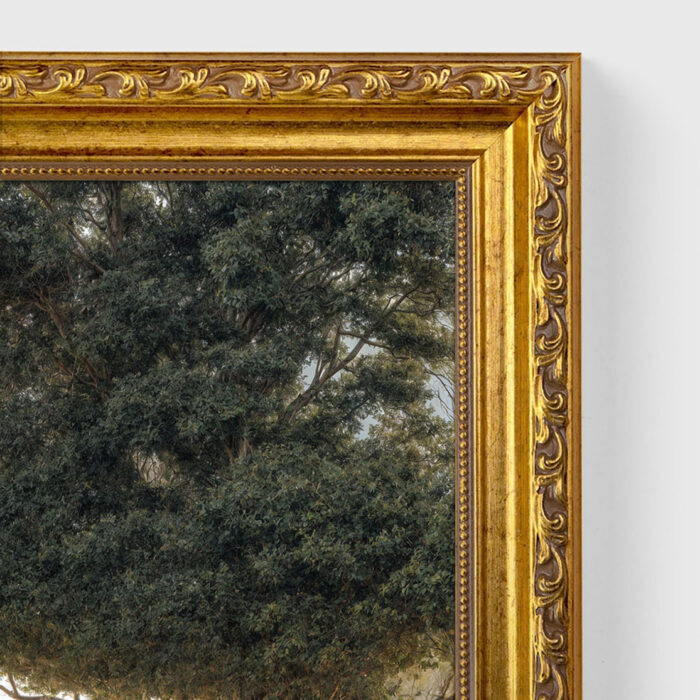 Chalk Cliffs by David Caspar Friedrich Wall Art with Golden Frame Old Master Painting Reproduction Print for Home and Office Decorations